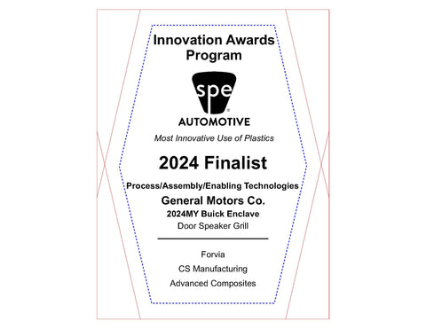19 Process/Assembly/Enabling Technologies: Door Speaker Grill - 2024 Finalist