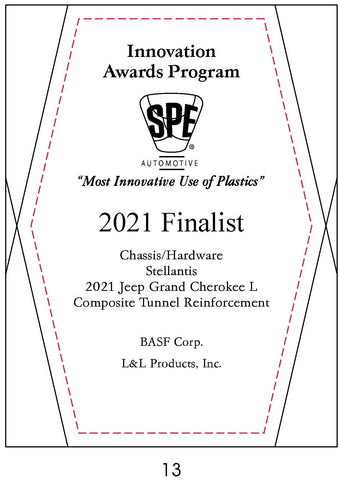 13 Chassis/Hardware:  Composite Tunnel Reinforcement - 2021 Finalist