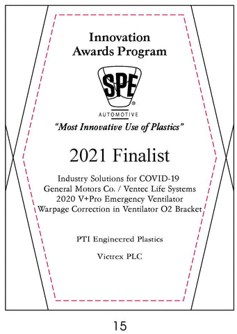 15 Industry Solutions for COVID-19: Warpage Correction in Ventilator O2 Bracket - 2021 Finalist