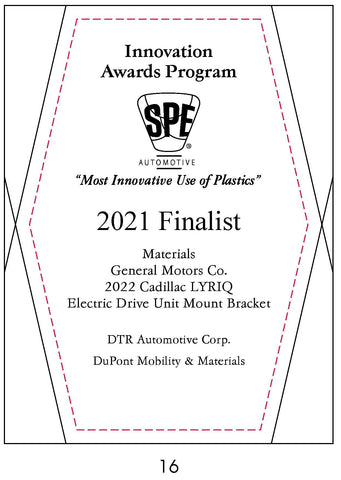 16 Materials: Electric Drive Unit Mount Bracket - 2021 Finalist