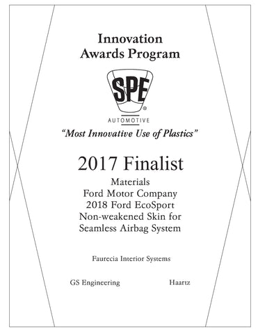 33 Materials: Non-Weakened Skin for Seamless Airbag System - 2017 Finalist