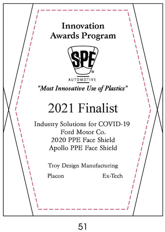 51 Industry Solutions for COVID-19: Apollo PPE Face Shield - 2021 Finalist
