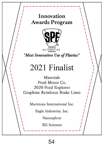54 Materials: Graphene Reinforced Brake Lines - 2021 Finalist