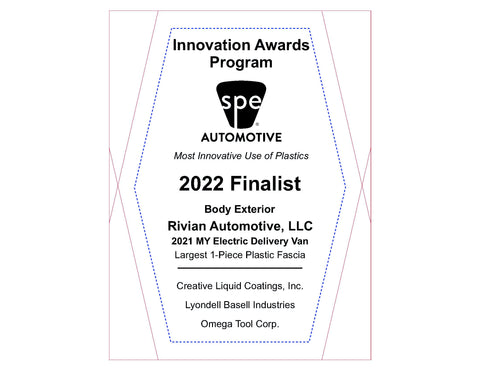 69 Body Exterior: Largest 1-Piece Plastic Fascia - 2022 Finalist