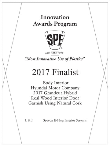 6 Body Interior: Real Wood Interior Door Garnish Using Natural Cork - 2017 Finalist