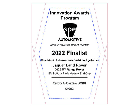 70 Electric & Autonomous Vehicle Systems:  EV Battery Pack Module End Cap - 2022 Finalist