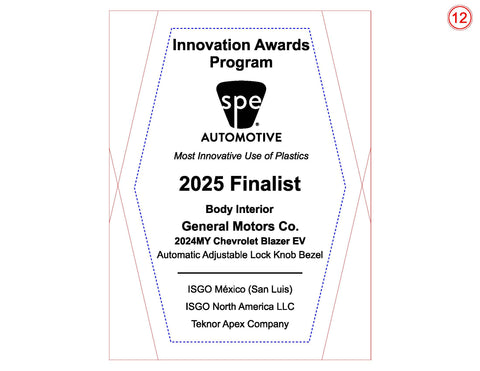 12 Body Interior: Automatic Adjustable Lock Knob Bezel - 2025 Finalist