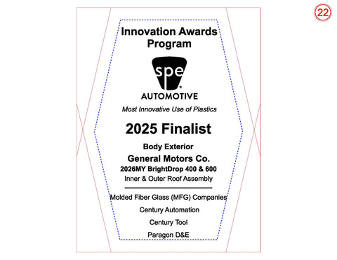 22 Body Exterior: Inner & Outer Roof Assembly - 2025 Finalist