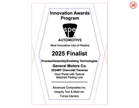 38 Process/Assembly/Enabling Technologies: Door Panel with Texture Matched Parting Line - 2025 Finalist