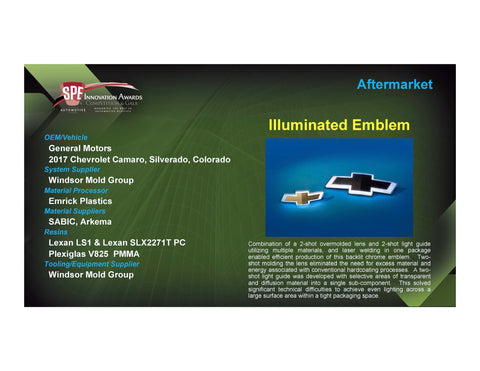 AM: Illuminated Emblem - 2017 Foam Board Plaque