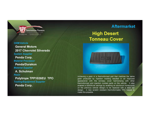 AM: High Desert Tonneau Cover - 2017 Foam Board Plaque