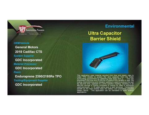 ENV: Ultra Capacitor Barrier Shield - 2017 Foam Board Plaque
