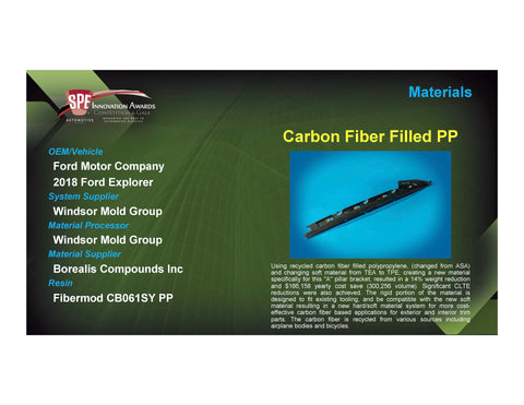 MAT: Carbon Fiber Filled PP - 2017 Foam Board Plaque