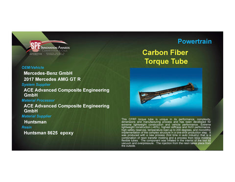 PT: Carbon Fiber Torque Tube - 2017 Foam Board Plaque