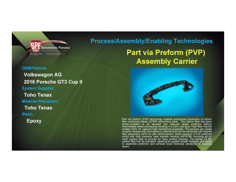 PAET: Part via Preform (PVP) Assembly Carrier - 2017 Foam Board Plaque