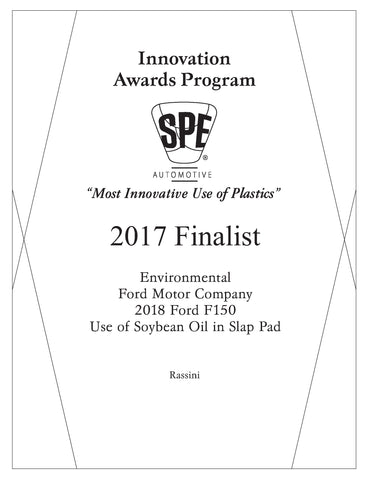 29 Environmental: Use of Soybean Oil in Slap Pad - 2017 Finalist