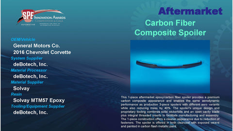 AM:  Carbon Fiber Composite Spoiler - 2016 Display Plaque