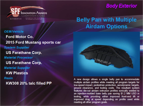 BE - Belly Pan with Multiple Airdam Options 9 x 12 Display Plaque