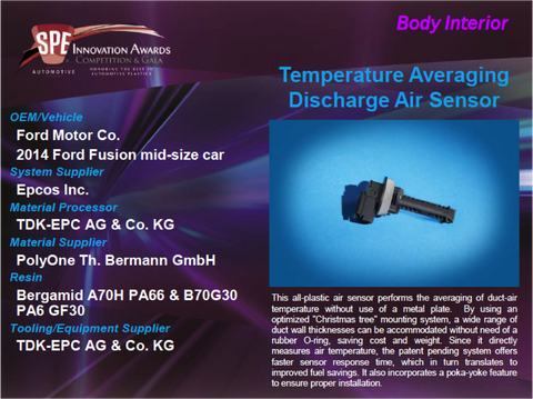 BI Temperature Averaging Discharge Air Sensor 9 x 12 Display Plaque