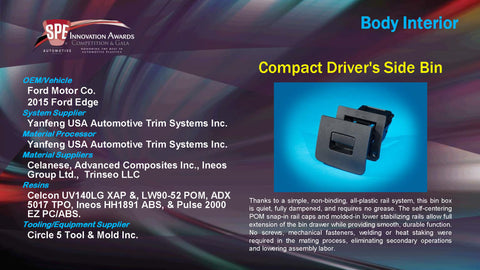 BI Compact Driver's Side Bin - 2015 Display Plaque