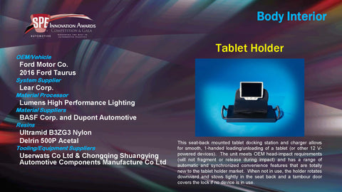 BI Tablet Holder - 2015 Display Plaque