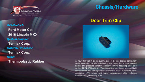 CH Door Trim Clip - 2015 Display Plaque