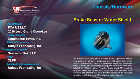 CH Brake Booster Water Shield - 2015 Display Plaque