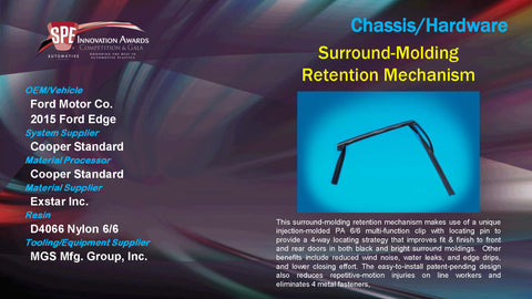 CH Surround Molding Retention Mechanism - 2015 Display Plaque