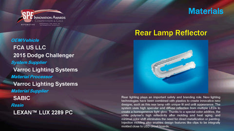 MA Rear Lamp Reflector - 2015 Display Plaque