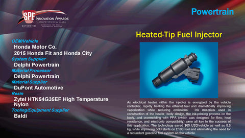 PT Heated Tip Fuel Injector - 2015 Display Plaque