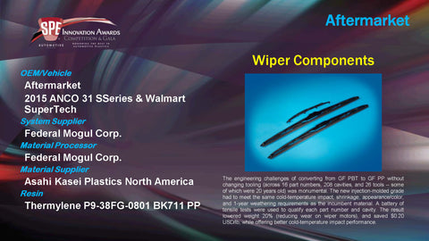 AM Wiper Components - 2015 Display Plaque