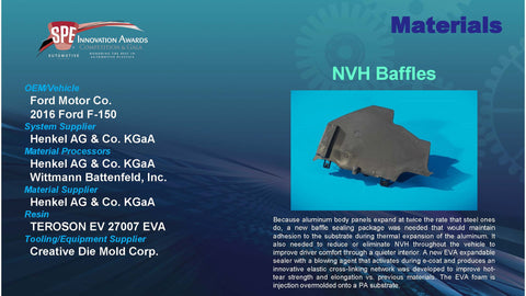 MT:  NVH Baffles - 2016 Display Plaque