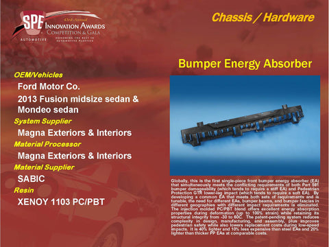 CH - Bumper Energy Absorber - Display Plaque 9x12
