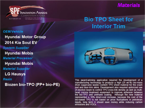 MA Bio TPO Sheet for Interior Trim 9 x 12 Display Plaque