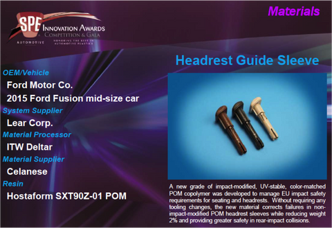 MA Headrest Guide Sleeve 9 x 12 Display Plaque