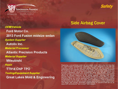 SA - Side Airbag Cover - Display Plaque 9x12